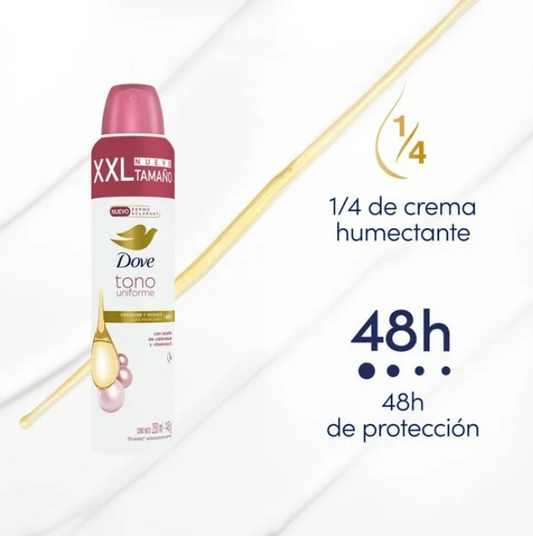 Antitranspirante en Aerosol Dove Tono Uniforme Caléndula 3 pzas 250 ml