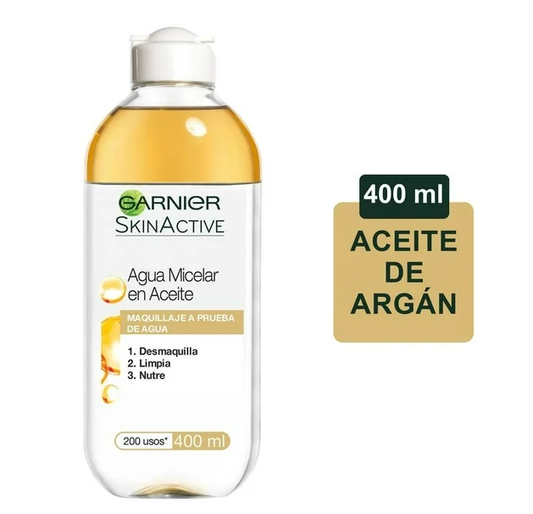 Agua micelar Garnier SkinActive en aceite 400 ml