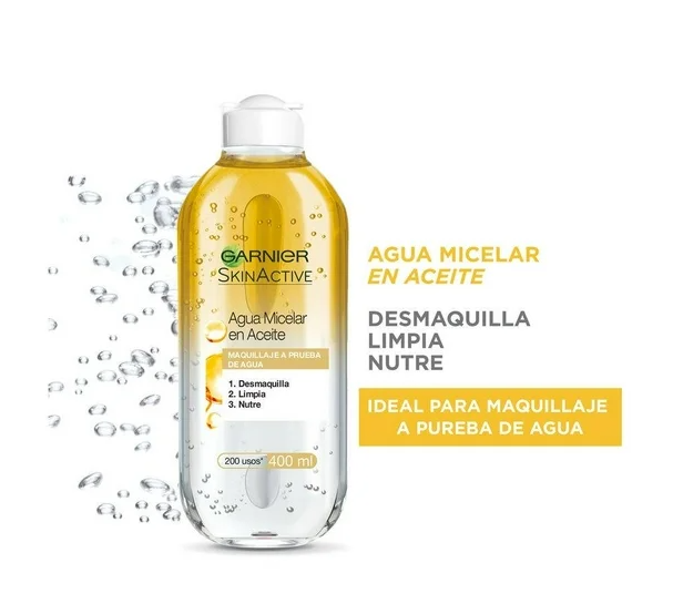 Agua micelar Garnier SkinActive en aceite 400 ml
