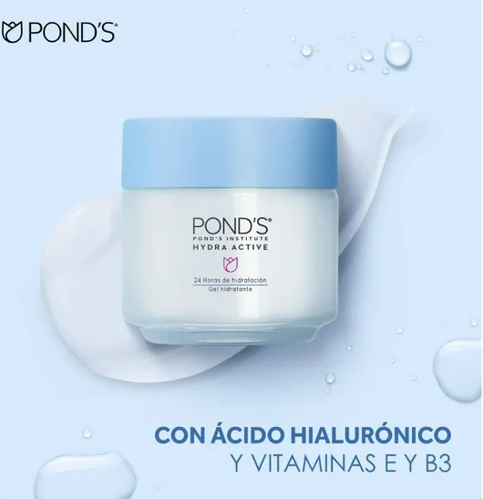 Gel facial Pond's Hydra Active hidratante ácido hialurónico 110 g