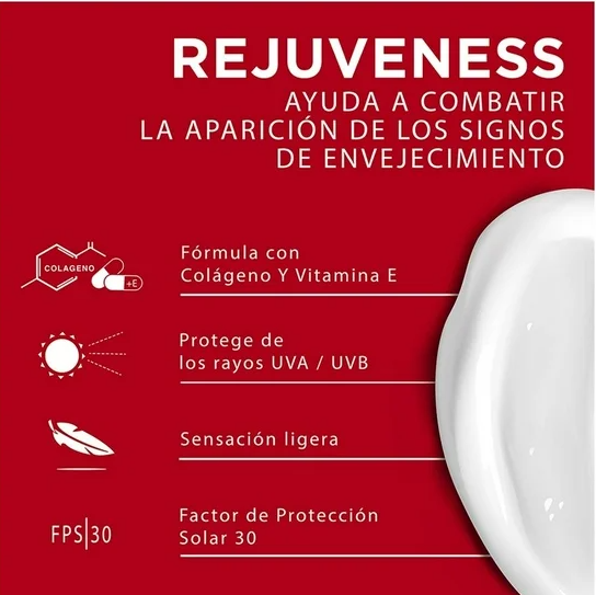 Crema facial anti-arrugas Pond's Rejuveness con protector solar 30 fps 200 g