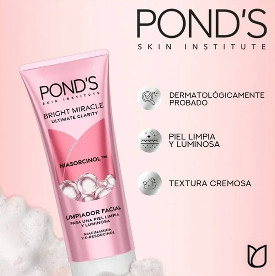 Limpiador facial Pond's Bright Miracle Ultimate Clarity Niasorcinol antimanchas 100 g