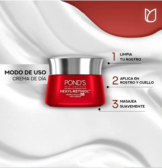 Crema facial Pond's Age Miracle Ultimate Youth de día Hexyl Retinol antiedad 50 g