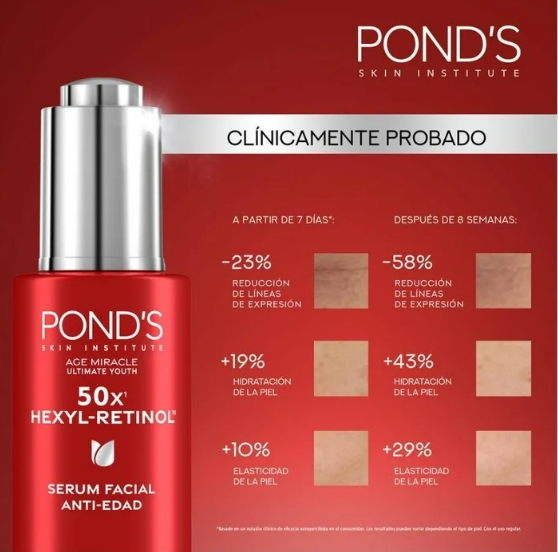 Sérum facial Pond's Age Miracle Ultimate Youth Hexyl Retinol antiedad 30 ml