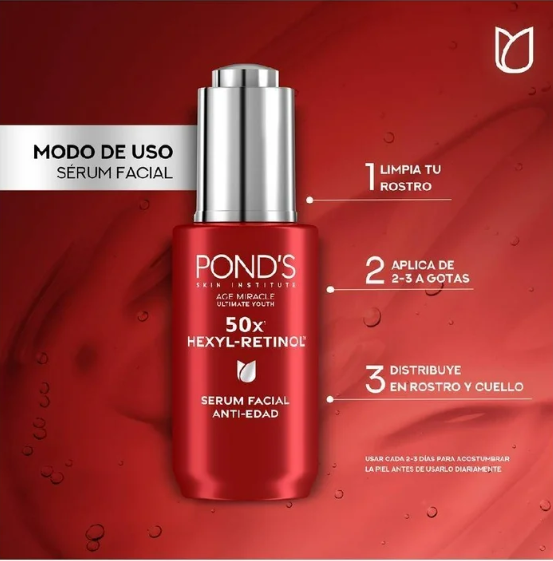 Sérum facial Pond's Age Miracle Ultimate Youth Hexyl Retinol antiedad 30 ml
