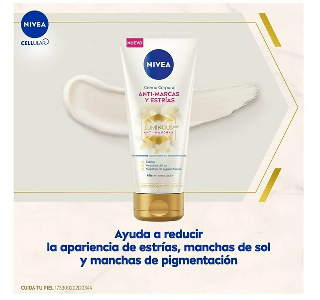 Crema corporal NIVEA Luminous 630 anti marcas y estrías 200 ml