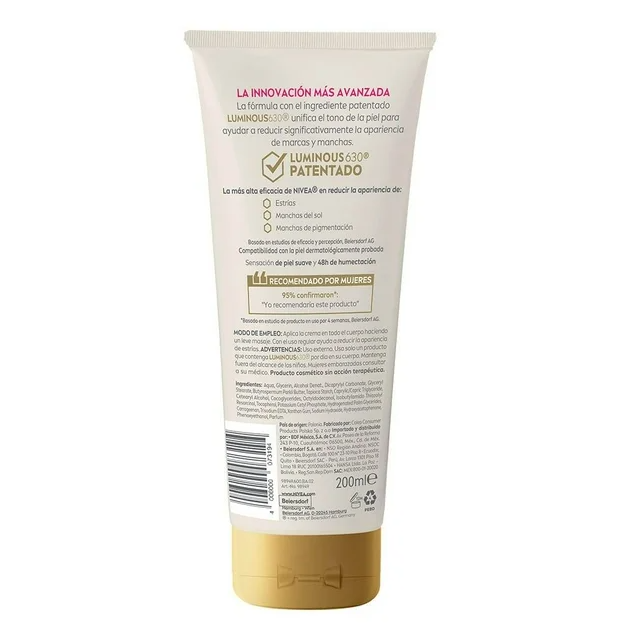 Crema corporal NIVEA Luminous 630 anti marcas y estrías 200 ml