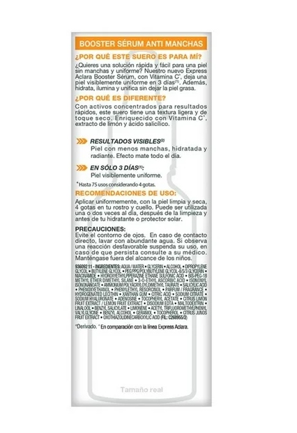 Sérum facial Garnier Skin Active express aclara anti-manchas 30 ml
