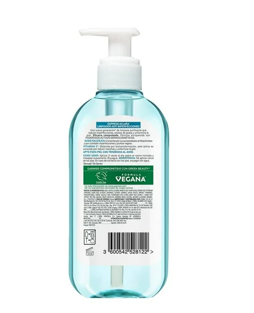 Limpiador purificante Garnier Skin Active anti imperfecciones 200 ml