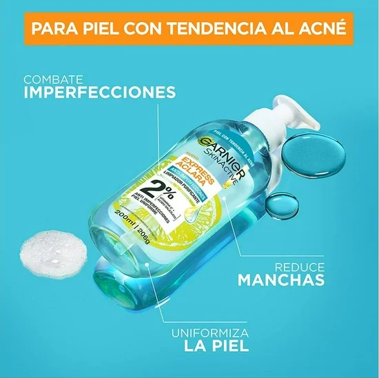 Limpiador purificante Garnier Skin Active anti imperfecciones 200 ml