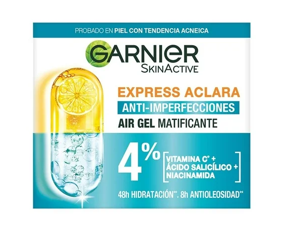 Gel facial Garnier Skin Active matificante antiimperfecciones vitamina C, ácido glicólico, niacinamida 50 ml