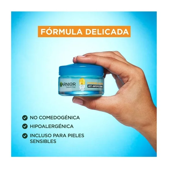Gel facial Garnier Skin Active matificante antiimperfecciones vitamina C, ácido glicólico, niacinamida 50 ml