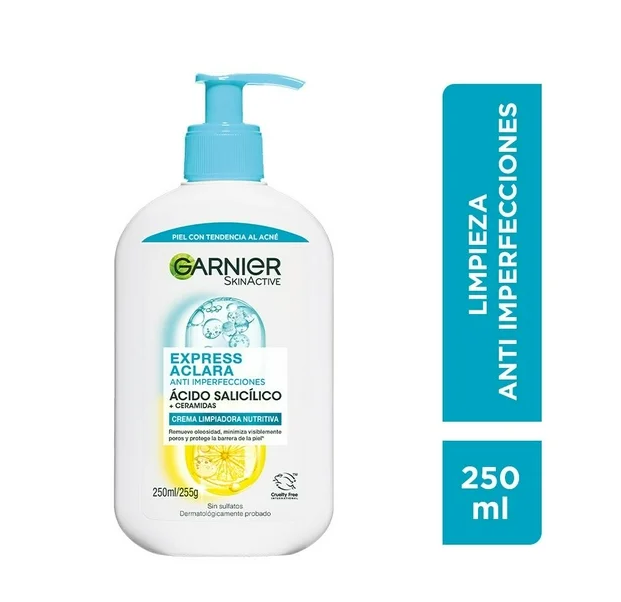 Limpiador facial Garnier Skin Active Express Aclara Anti Imperfecciones 250ml