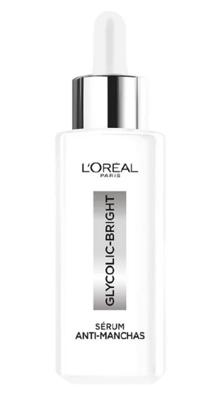 Sérum facial Loreal Paris Glycolic Bright antimanchas ácido glicólico, niacinamida 30 ml