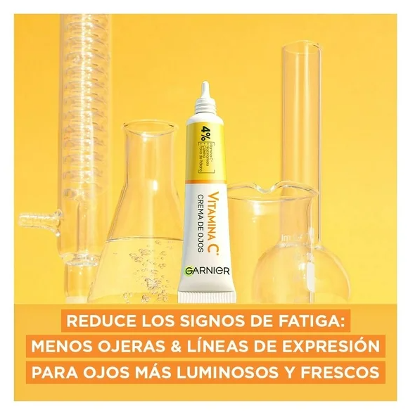 Crema para ojos Garnier Skin Active express aclara vitamina C antiojeras 15 ml