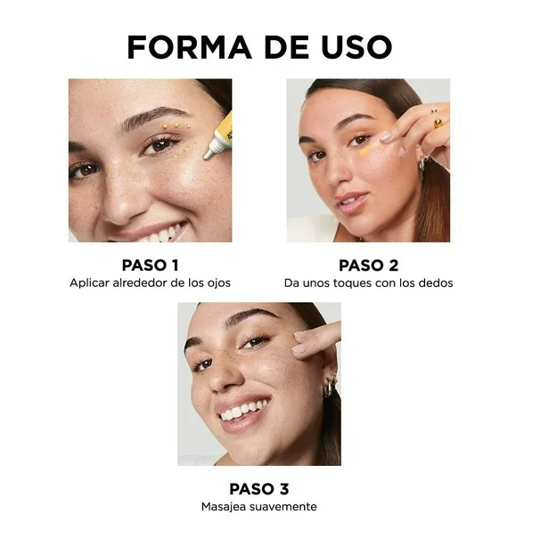 Crema para ojos Garnier Skin Active express aclara vitamina C antiojeras 15 ml