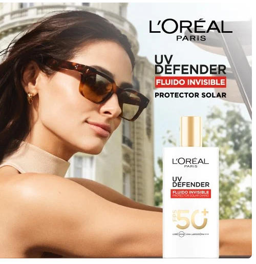 Protector Solar Diario FPS50+ Loreal Paris UV Defender Fluido Invisible 40 g