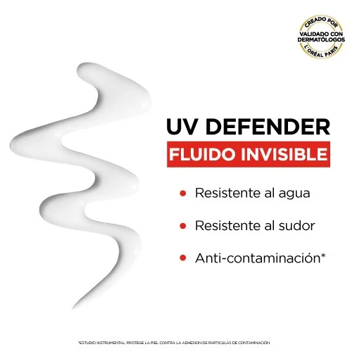 Protector Solar Diario FPS50+ L'Oréal Paris UV Defender Fluido Tono Medio 40 g