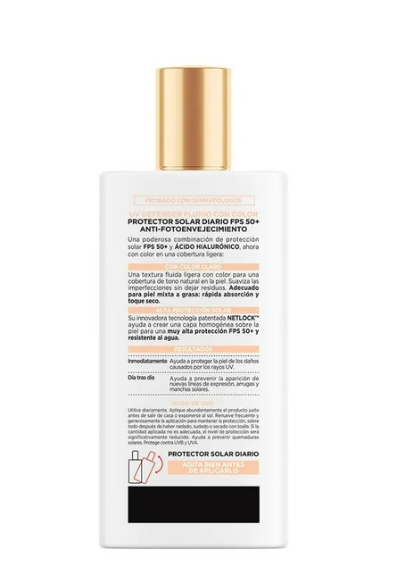 Protector Solar Diario FPS50+ L'Oréal Paris UV Defender Fluido Tono Claro 40 g