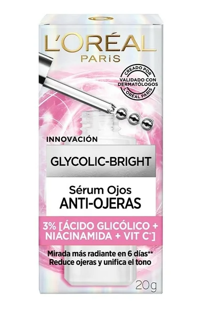 Serum para ojos Loreal Glycolic Bright 20ml