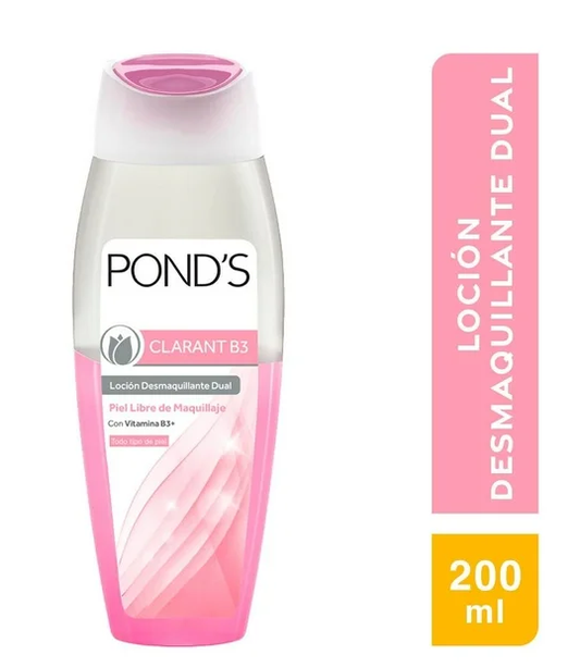 Loción Facial Desmaquillante Dual Ponds Clarant B3 200 ml