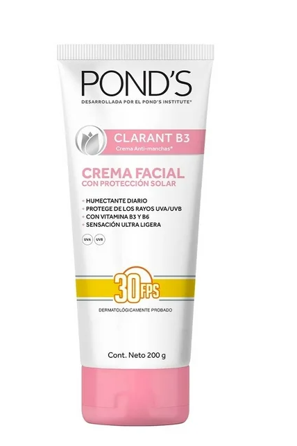 Crema facial anti-manchas Pond´s Clarant B3 con protector solar 30 fps 200 g