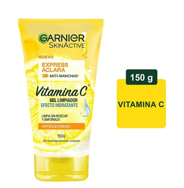 Gel limpiador facial Garnier Skin Active express aclara efecto hidratante 150 g
