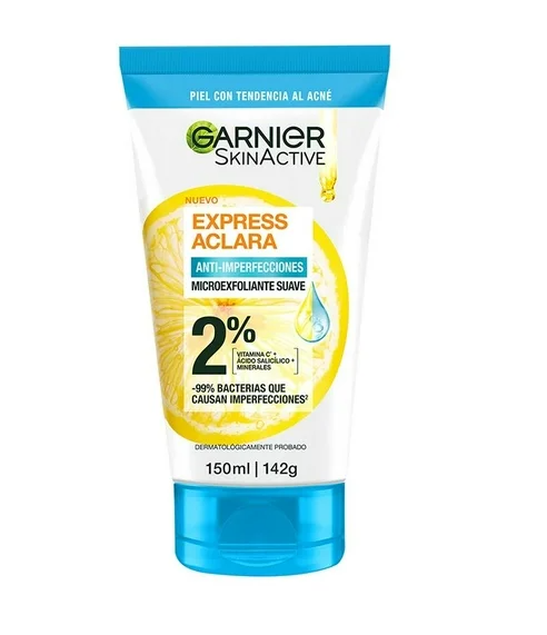 Microexfoliante Garnier Skin Active suave anti imperfecciones con ácido salicílico 150 ml